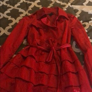 I.N.C. Medium Trench Coat, Red